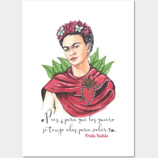 Frida Kahlo - phrase Posters and Art